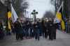 Прапори з жалобними чорними стрічками